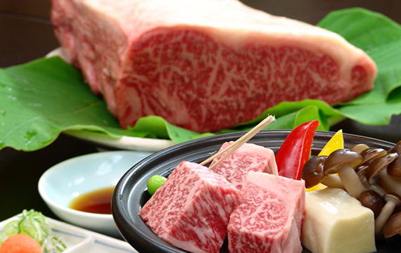 Gero Onsen's specialty, Hida beef