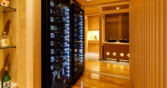 Local Sake Shelf and Wine Cellar