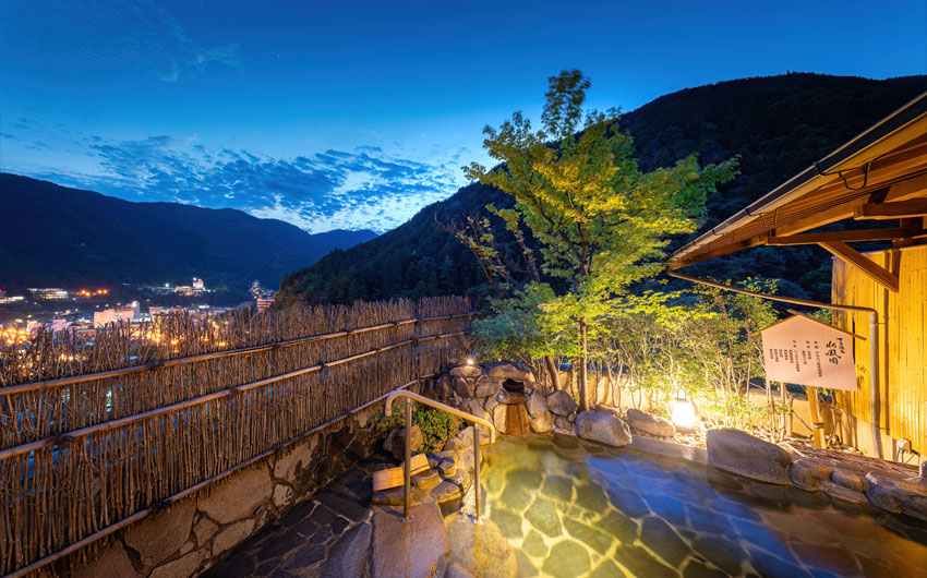 Open-air bath with a view