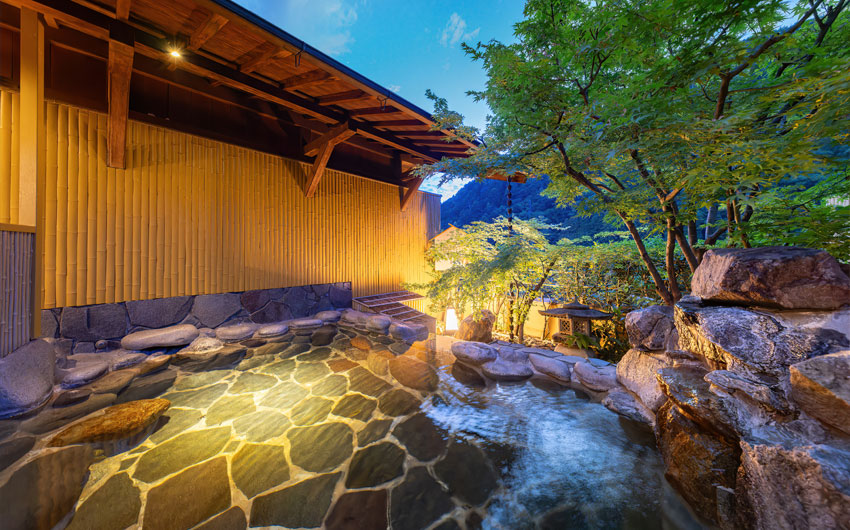 Open-air bath with a view